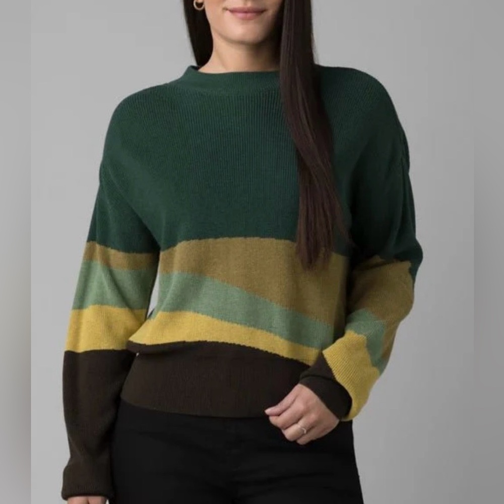 Prana Desert Road Multicolor Striped Sweater size S